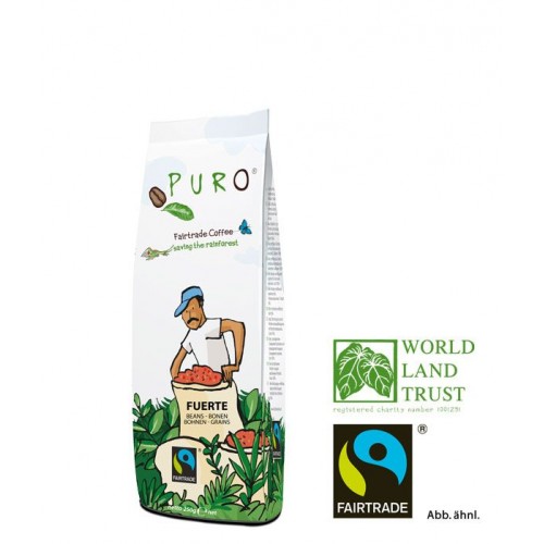 Puro Coffee Fairtrade Fuerte 250G Bohnen Foto